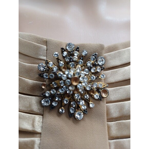 Psalm CIV / Jacqueline Ferrar jacket suit set beige red skirt blazer Sz 16 - Picture 3 of 12